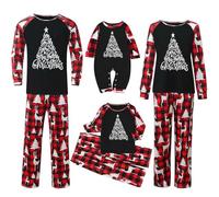 Pijamas de Navidad a juego para la familia, 2 piezas, diseño de ciervo, reno, mamá y yo, divertidos pijamas de Papá Noel, pijamas con gráficos de Navidad, pijamas a juego, cómodos y suaves, C_rojo, 6