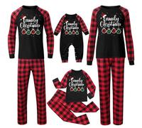 Pijamas de Navidad a juego para la familia, elegantes pijamas de Navidad para la familia 2025 con estampado de moda para mujeres y hombres, pijamas de manga larga a juego para parejas, ropa de dormir