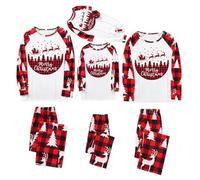 Pijamas de Navidad a juego para la familia, elegantes pijamas de Navidad para la familia 2025 con estampado de moda para mujeres y hombres, pijamas de manga larga a juego para parejas, ropa de dormir