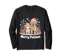 Pijamas de Navidad para Gatos y Perros a Juego para la Familia Merry Petmas Manga Larga