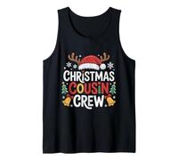 Pijamas de Navidad para primos y niñas a juego Camiseta sin Mangas
