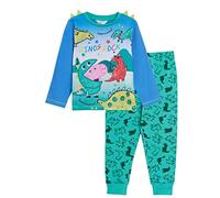 Pijamas de Peppa Pig para niños, con dibujo de George Pig, con estampados de dinosaurios 3D de lujo, juego completo, verde, 1-2 años