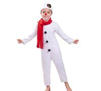 Pijamas Enteros Niños 4años - Adorable Disfraz De Muñeco De Nieve para Niño Festivo Atuendo para Bebé Niño Pequeño Ropa De Fiesta Temática Navideña (White 2-3 Years)