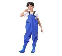 Pijamas Enteros Niños - Vadeadores De Pecho para Niños Vadeadores De Juveniles para Niños Pequeños Vadeadores De Y a De Agua con Botas (Blue 13-14 Years)