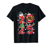 Pijamas familiares a juego de Navidad 2025, muñeco de nieve, Papá Noel Camiseta