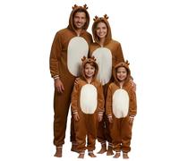 Pijamas Familiares Navideñas Pijama Navidad Familia Mono Navideños Mujer Niños Niña Hombre Pijama Reno Entero Una Pieza Trajes para Navidad Pijamas a Juego Manga Regalos navideños Hombre