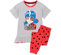 Pijamas milagrosas Chicas Mariquita superhéroe Camiseta y largas o Pantalones co 5-6 años