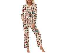 Pijamas Mujer Invierno Rebajas Tallas Sensual Cuadros Talla Frescas XL Esqueleto Caliente Satinado Chicos Print Gatito Tela Adulta Oversize Afelpadas Eróticas XXXL Parisinas