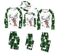 Pijamas Navidad Familia,Pijama Navidad Familia Pijama Navidad con Estampado de Renos Pijamas Navidad Pareja Pijamas de Navidad para La Familia Pijamas Navideños de Mujer Hombre Niña Bebe Invierno