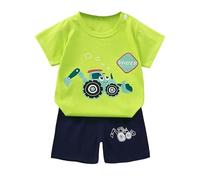 Pijamas Niños Manga Corta,Infantiles Imprimir Conjunto Ropa de Dormir Corta para Pantalones Cortos y Conjuntos Pijama 2 Piezas con Botones Talla 5 14 años