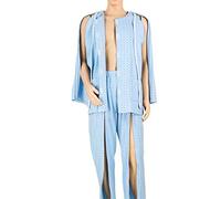 Pijamas pacientes Cuidados en el hogar Ropa Traje para fracturas, incapacidades, pacientes cirugía, parálisis, adultos mayores de larga estancia, fácil usar,set,M