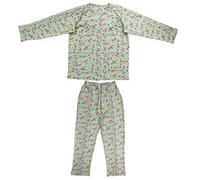 Pijamas pacientes para fracturas, postrados en cama Discapacitados Ancianos Cirugía Pacientes,Fácil de usar,Hospital/Cuidados Domiciliarios Ropa,Green,L