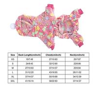 Pijamas para Mascotas, Ropa de Abrigo para Mascotas, Ropa para Perros pequeños Ropa para Perros Mono para Perros Sudadera con Capucha para Perros Gatos Perros(Huellas de Perro Rojo Rosa, XS)