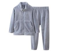 Pijamas para niña, invierno, forro polar, manga larga, térmica, ropa cálida, cálida, cálida, para climas fríos, familias, 4 - 5 años