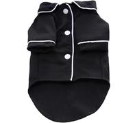 Pijamas para Perros con Cierre de Botones, Pijamas para Gatos de Color Negro con Cuello Vuelto y 2 Mangas Cortas, Adorable y cómoda Ropa para Mascotas para Dormir Mejor, Tomar fotografías más, Gato