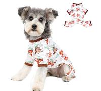 Pijamas para perros de primavera y verano, ropa para perros pequeños y medianos, niñas y niños, lindos pijamas suaves para cachorros, mamelucos para gatos y mascotas (marrón, L)