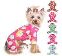 Pijamas para perros de tamaño mediano, de algodón elástico, pijamas para perros medianos, hembras y machos, para primavera y verano, pijamas para perros medianos (luna rosa, M)