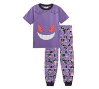 Pijamas Pokemon para niños y adolescentes, niños y niñas, camiseta de manga corta con pantalones largos, 11-12 años