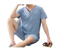 Pijamas premium for hombres grandes y altos, esenciales for el hogar, conjunto de descanso suave y elástico, ropa de dormir con cintura elástica transpirable, ropa de dormir relajante for la oficina e