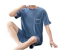 Pijamas premium for hombres grandes y altos, esenciales for el hogar, conjunto de descanso suave y elástico, ropa de dormir con cintura elástica transpirable, ropa de dormir relajante for la oficina e