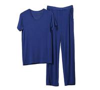 Pijamas premium for hombres grandes y altos, esenciales for el hogar, conjunto de descanso suave y elástico, ropa de dormir con cintura elástica transpirable, ropa de dormir relajante for la oficina e