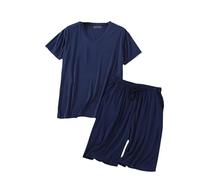 Pijamas premium for hombres grandes y altos, esenciales for el hogar, conjunto de descanso suave y elástico, ropa de dormir con cintura elástica transpirable, ropa de dormir relajante for la oficina e