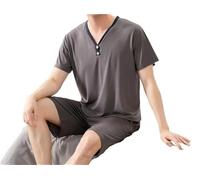 Pijamas premium for hombres grandes y altos, esenciales for el hogar, conjunto de descanso suave y elástico, ropa de dormir con cintura elástica transpirable, ropa de dormir relajante for la oficina e