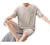Pijamas premium for hombres grandes y altos, esenciales for el hogar, conjunto de descanso suave y elástico, ropa de dormir con cintura elástica transpirable, ropa de dormir relajante for la oficina e