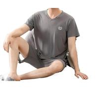 Pijamas premium for hombres grandes y altos, esenciales for el hogar, conjunto de descanso suave y elástico, ropa de dormir con cintura elástica transpirable, ropa de dormir relajante for la oficina e