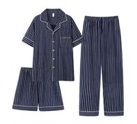 Pijamas premium for hombres grandes y altos, esenciales for el hogar, conjunto de descanso suave y elástico, ropa de dormir con cintura elástica transpirable, ropa de dormir relajante for la oficina e