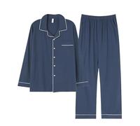 Pijamas premium for hombres grandes y altos, esenciales for el hogar, conjunto de descanso suave y elástico, ropa de dormir con cintura elástica transpirable, ropa de dormir relajante for la oficina e