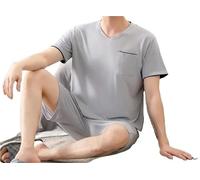 Pijamas premium for hombres grandes y altos, esenciales for el hogar, conjunto de descanso suave y elástico, ropa de dormir con cintura elástica transpirable, ropa de dormir relajante for la oficina e
