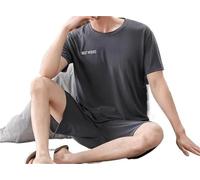 Pijamas premium for hombres grandes y altos, esenciales for el hogar, conjunto de descanso suave y elástico, ropa de dormir con cintura elástica transpirable, ropa de dormir relajante for la oficina e