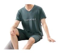 Pijamas premium for hombres grandes y altos, esenciales for el hogar, conjunto de descanso suave y elástico, ropa de dormir con cintura elástica transpirable, ropa de dormir relajante for la oficina e