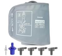 PIKABOOM Brazalete para Presión Arterial para Brazo XXL Brazalete de Repuesto para Tensiómetro, 22-60 cm Brazalete Extra Grande con 6 Adaptadores, Compatible con Omron