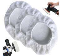 PIKABOOM Juego de 4 Boinas de Lana de Cordero 250 mm - Compatibles con Pulidora a Batería Einhell Auto CC-PO 90 y CE-CB 18/254 Li