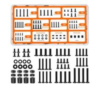 PIKABOOM Kit Tornillos VESA, M4 M5 M6 M8, Negro, para Soporte TV de Pared | resistente a la corrosión, con arandelas/separadores, organizado, para soporte VESA, apto para TV de hasta 80 pulgadas