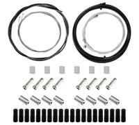 PIKABOOM Kit Universal de Cables de Freno y Cambio para Bicicleta - Set de Reparación de Bowden con Fundas, Cables Interiores, Topes, Anillos de Silicona - Cables para MTB, Carretera, E-Bike