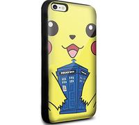 Pikachu Bring Tardis Box Dr Who Call Box for Iphone and Samsung Galaxy (iPhone 6 Plus / 6s Plus black)