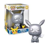 Pikachu Plateado Efecto Metálico - Funko Pop Jumbo 25 cm Edición Exclusiva Pokémon 2021
