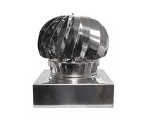 PIKAPPA 1304I - Aspirador eólico de acero inoxidable con base cuadrada 370 x 370 mm para conductos y conductos de humos