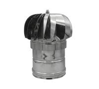 PIKAPPA 1308I - Aspirador eólico de acero inoxidable con base redonda para conductos y conductos de humos ø 130 mm.