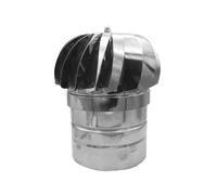 PIKAPPA 1325I - Aspirador eólico de acero inoxidable con base redonda para conductos y conductos de humos ø 160 mm.