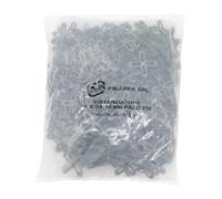 Pikappa 655 Espaciadores en cruz de 10 mm para azulejos y revestimientos, color gris, bolsa de 250 unidades