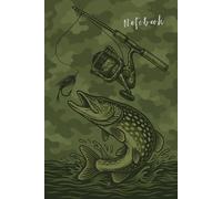 Pike Fishing Notebook - Camouflage Cover with Lure and Spinning Reel: Track your catches, plan your next trip, or just jot down ideas - for anglers who live to fish pike waters.