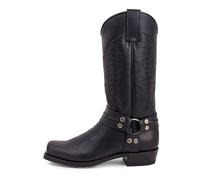 PIKETU Puntera en punta botas occidentales, botas de vaquero de la vendimia para los hombres, tamaño 40-48, botas casuales con bordado de moda,Negro,41