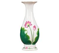 PIKITER Jarrón de loto de Buda, botella purificadora de agua de cerámica Guanyin for arreglos florales, elegante decoración de altar budista, 6,5 x 6,5 x 20 cm, 1 unidad
