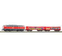 PIKO H0 57032 Set Inicial Niños Trenes Carga BR 218 DB AG con 2 Vagones Abiertos