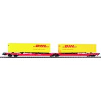 PIKO H0 72237 - Vagón T3000e DB, Ep. VI, Dc ,Con 2 DHL Trailern Producto Nuevo