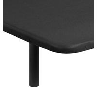 PIKOLIN | Base tapizada Transpirable Tejido 3D | 90x190 cm | Color Negro | Estructura Reforzada | Alta Durabilidad | 4 Patas Color Cerezo incluídas | Entrega y Montaje Incluido